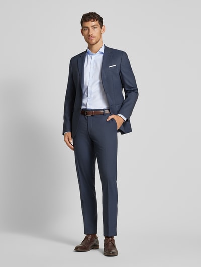 Profuomo Slim Fit Business-Hemd mit Haifischkragen Bleu 1