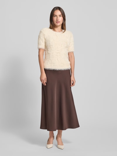 Vero Moda Regular Fit Strickpullover in Kunstfell-Optik Modell 'FLUFFY' Ecru 1