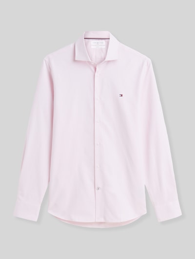 Tommy Hilfiger Regular Fit Businesshemd mit abgerundetem Saum Rosa 2
