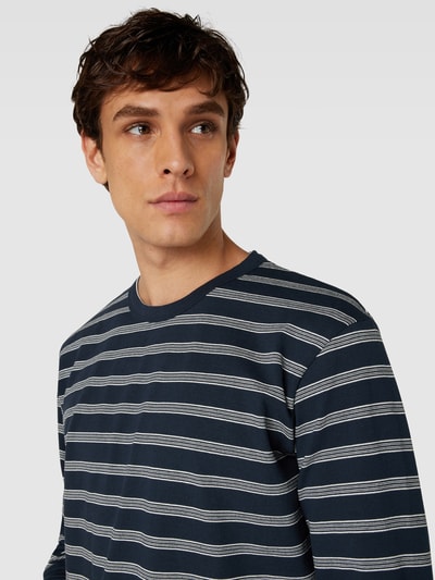 SELECTED HOMME Longsleeve mit Streifenmuster Modell 'RELAXSHAWN' Marine 3