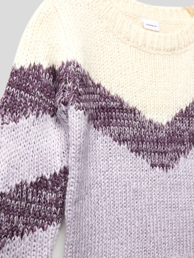 Name It Strickpullover mit Zopfmuster Modell 'FRISOL' Flieder 2