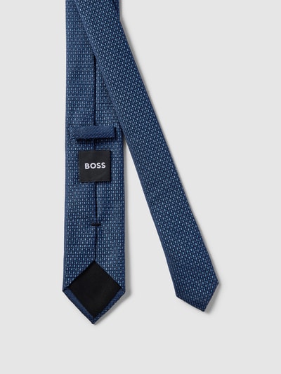 BOSS Slim Fit Stropdas met all-over motief Koningsblauw - 3