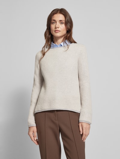 Christian Berg Woman Kaschmirpullover mit Effektgarn Beige Melange 4