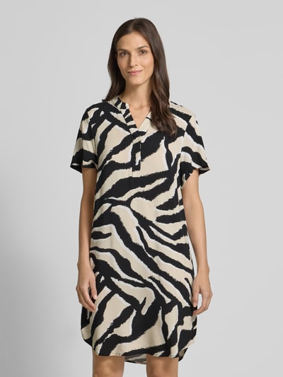 Tom Tailor Soepele blousejurk van pure viscose Zwart - 4