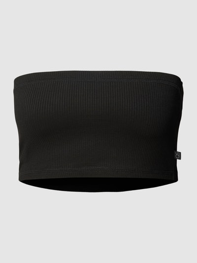 QS Bandeau-Top mit Rippstruktur Black 2