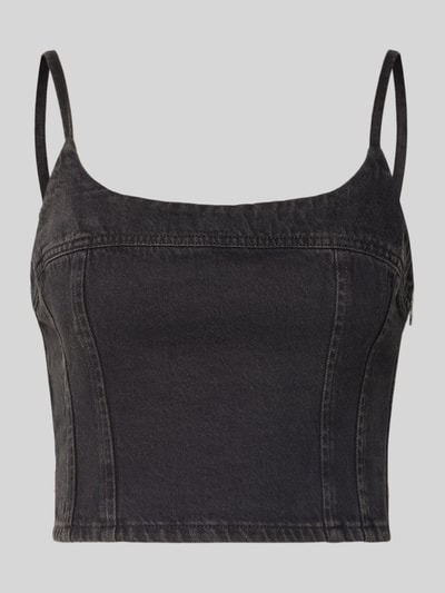 Levi's® Slim Fit Crop Top aus reiner Baumwolle Modell 'JADINE' Black 2