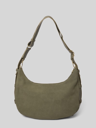 Hey Marly Rękawiczki ze skóry bydlęcej model ‘Lifetime Sister Suede’ Ciemnozielony 4