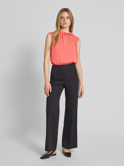 Marc Cain Blousetop met opstaande kraag en kapmouwen Koraal - 1