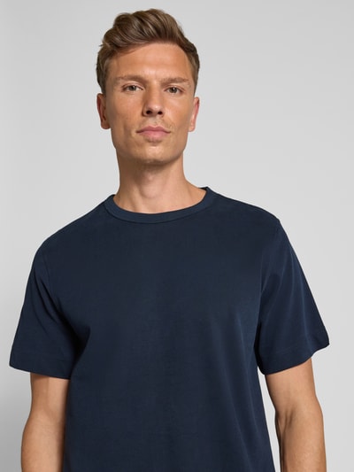 SELECTED HOMME Regular fit T-shirt van puur katoen, model 'CHRIS' Donkerblauw - 3