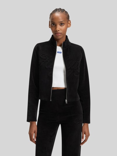 Hugo Blue Slim Fit Sweatjacke aus Baumwoll-Mix Modell 'DESSIE_B' Black 4