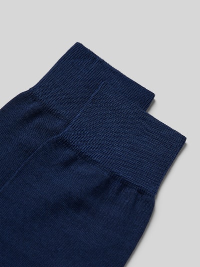 Produktfoto, Socken mit Label-Print im 2er-Pack von Christian Berg Men aus Baumwoll-Mix, dunkelblau, gerippter Abschluss, körpernaher Schnitt