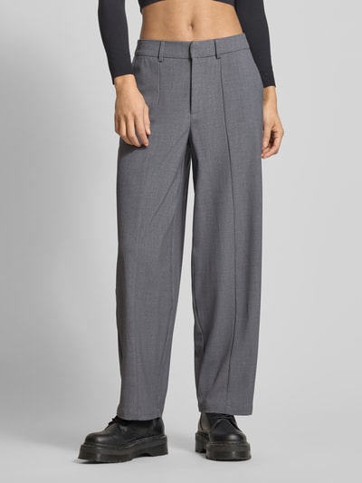 ONLY Regular Fit Hose mit Viskose-Anteil Modell 'ISADORA' Mittelgrau Melange 4