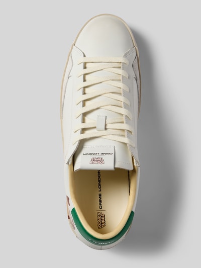 Crime London Sneakers met labelbadge, model 'DISTRESSED' Wit - 3