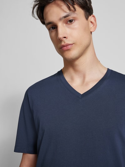 Jack & Jones T-shirt met labeldetail, model 'ORGANIC' Donkerblauw - 3