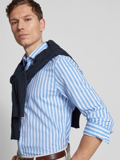 Jake*s Slim Fit Business-Hemd mit Kentkragen Bleu 3