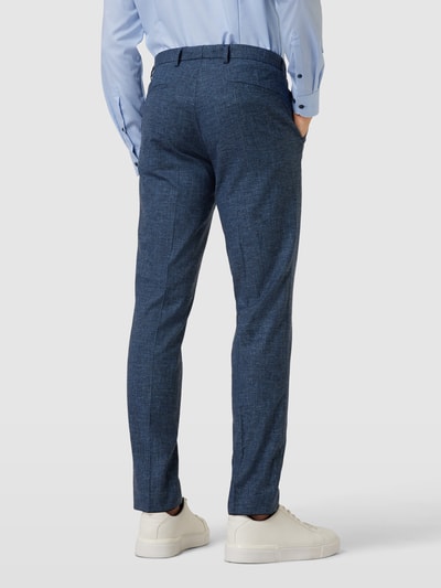 CG - Club of Gents Slim fit pantalon in gemêleerde look, model 'Paco' Marineblauw - 5