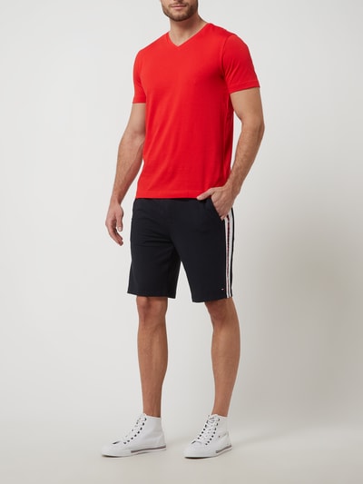 Tommy Hilfiger Sweatshorts mit Logo-Streifen  Dunkelblau 1