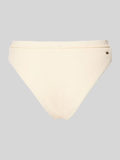 Produktfoto, High Waist Bikini-Slip mit Kordelzug Modell 'Simoa' von Barts in Creme aus Material-Mix mit Stretch-Anteil, dezente Struktur-Oberfläche, Damen Bikini-Slip