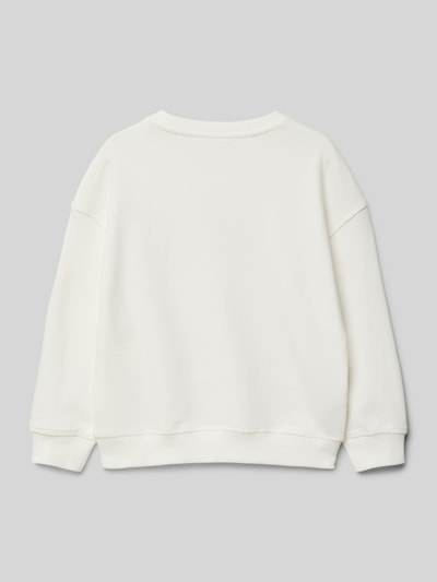 Mango Sweatshirt mit geripptem Rundhalsausschnitt Ecru 3