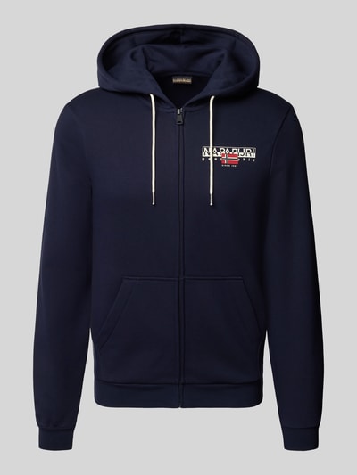 Napapijri Bluza rozpinana z kapturem i kieszenią kangurką model ‘AYLMER’ Granatowy 2