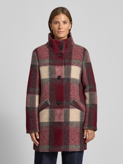 Fuchs Schmitt Kurtka ze stójką i listwą guzikową Bordowy 4