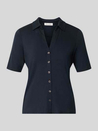 Marc O'Polo regular fit 3/4-shirt van viscosemix Marineblauw - 2