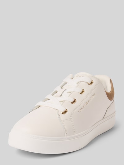 Tommy Hilfiger Lage sneakers van echt runderleer Offwhite - 1