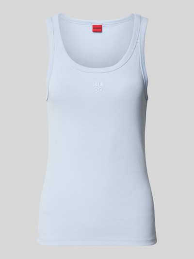HUGO Tanktop mit Label-Stitching Modell 'Datamia' Hellblau 2