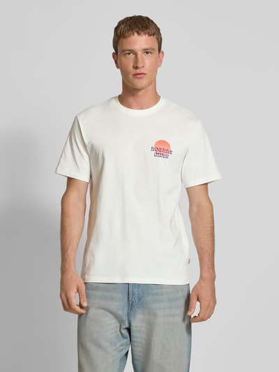 Only & Sons Regular Fit T-Shirt aus reiner Baumwolle Modell 'KYE' Weiss 4