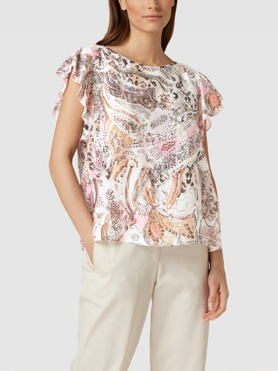 Marc Cain Blouse met all-over motief Lichtroze - 4