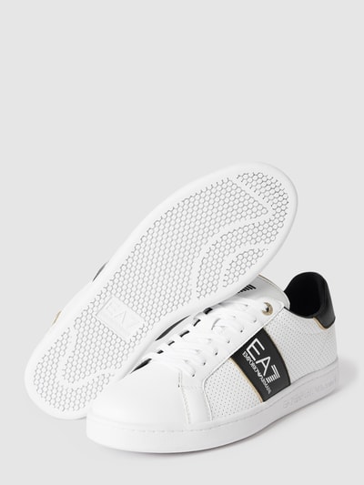 EA7 Emporio Armani Sneaker mit Label-Print Modell 'ACTION LEATH' Weiss 4