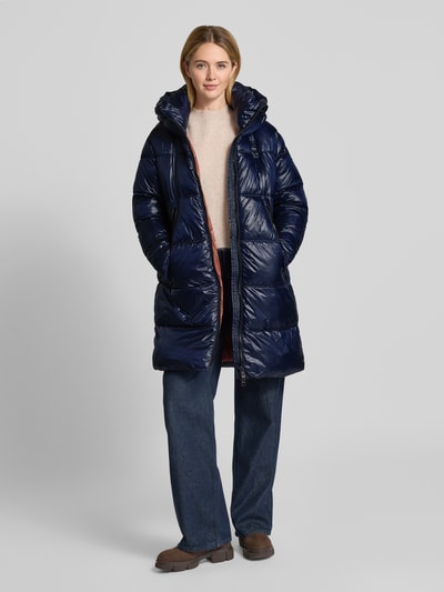 Blauer Usa Steppmantel mit Zweiwege-Reißverschluss Modell 'ARMORY' Dunkelblau 1