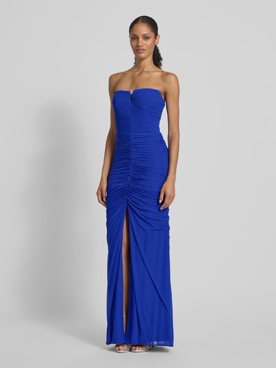 Mascara Avondjurk met plooien en loopsplit Koningsblauw - 4