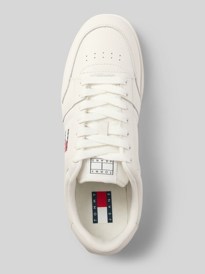 Tommy Jeans Lage sneakers van echt leer Ecru - 3