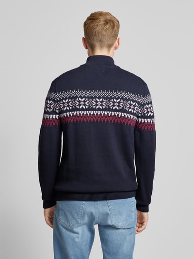 MCNEAL Gebreide pullover met opstaande kraag Donkerblauw - 5