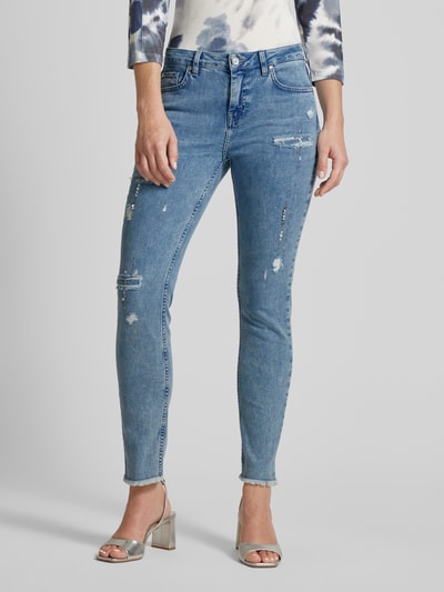 Monari Regular fit jeans in 5-pocketmodel Lichtblauw - 4