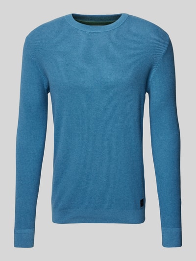 Tom Tailor Regular Fit Strickpullover aus reiner Baumwolle Blau 2