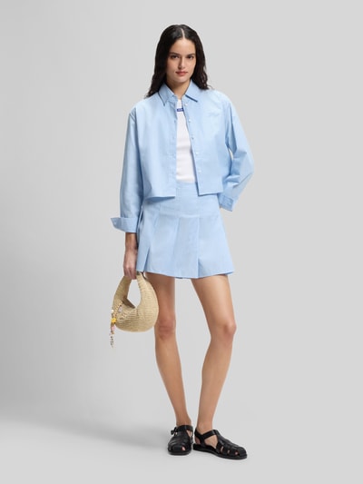 HUGO Blue Relaxed Fit Langarmbluse aus reiner Baumwolle Hellblau 1
