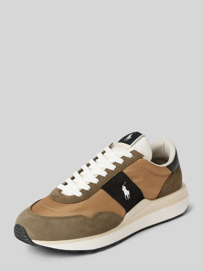 Polo Ralph Lauren Sneakers met logoprint, model 'TRAIN 89' Olijfgroen - 1