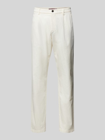 Tommy Hilfiger Regular fit chino met bandplooien, model 'HARLEM' Offwhite - 2