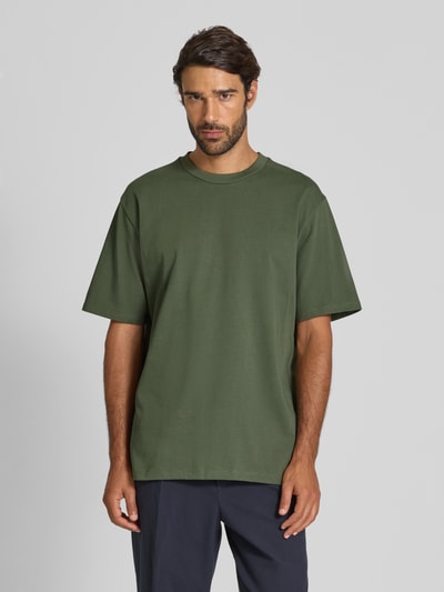 Lindbergh Oversized T-Shirt mit Rundhalsausschnitt Oliv 4