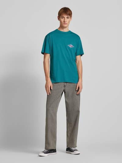 Quiksilver T-shirt met labelprint Groen - 1