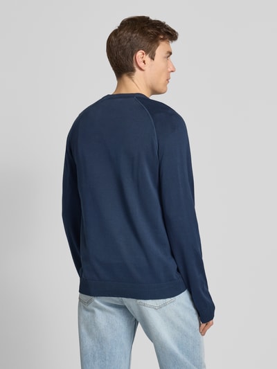 Napapijri Gebreide pullover met raglanmouwen, model 'ZANCA' Marineblauw - 5