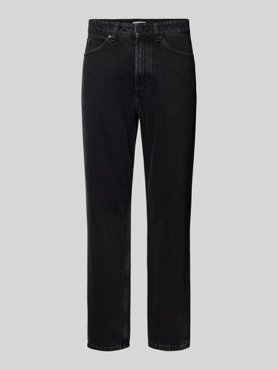 Produktfoto, Tapered Fit Jeans aus reiner Baumwolle Modell 'RUNNE' von Marc O'Polo Denim, kolor melanż, krój tapered, 5 kieszeni, label patch, denim
