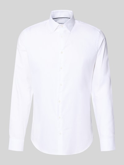 Jake*s Slim fit zakelijk overhemd van katoen met kentkraag Wit - 2