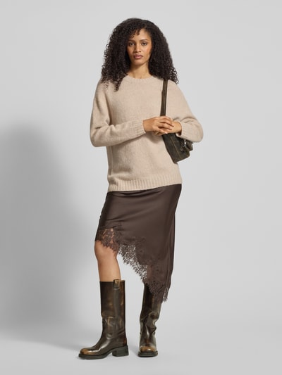 Weekend Max Mara Relaxed Fit Strickpullover aus Alpaka-Mix Modell 'PESCO' Sand 1