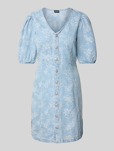 Pieces Sukienka jeansowa taliowana z czystej bawełny model ‘FELINE’ Jasnoniebieski 2