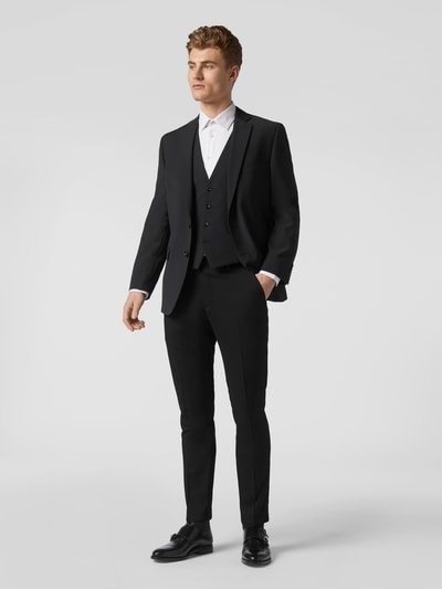 MCNEAL Slim Fit Anzughose mit Webmuster Black 1