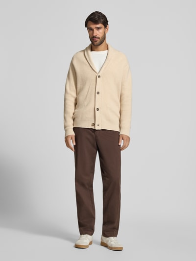 Hiltl Regular Fit Chino aus Baumwoll-Mix Modell 'PEAKER' Mittelbraun 1