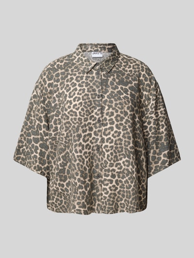 Jake*s Casual Relaxed Fit Hemdbluse aus Viskose-Leinen-Mix Sand 2